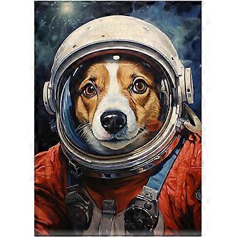 Quebra-cabeça Astronauta Beagle Retrato de Animal de Estimação Astronauta Presente para Dono de Beagle AZQ590