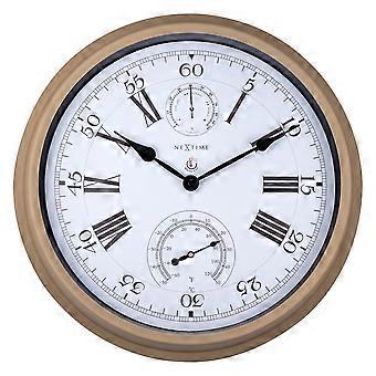 NeXtime - 4305BR - Wall Clock - 40.5cm - brown - Hyacinth