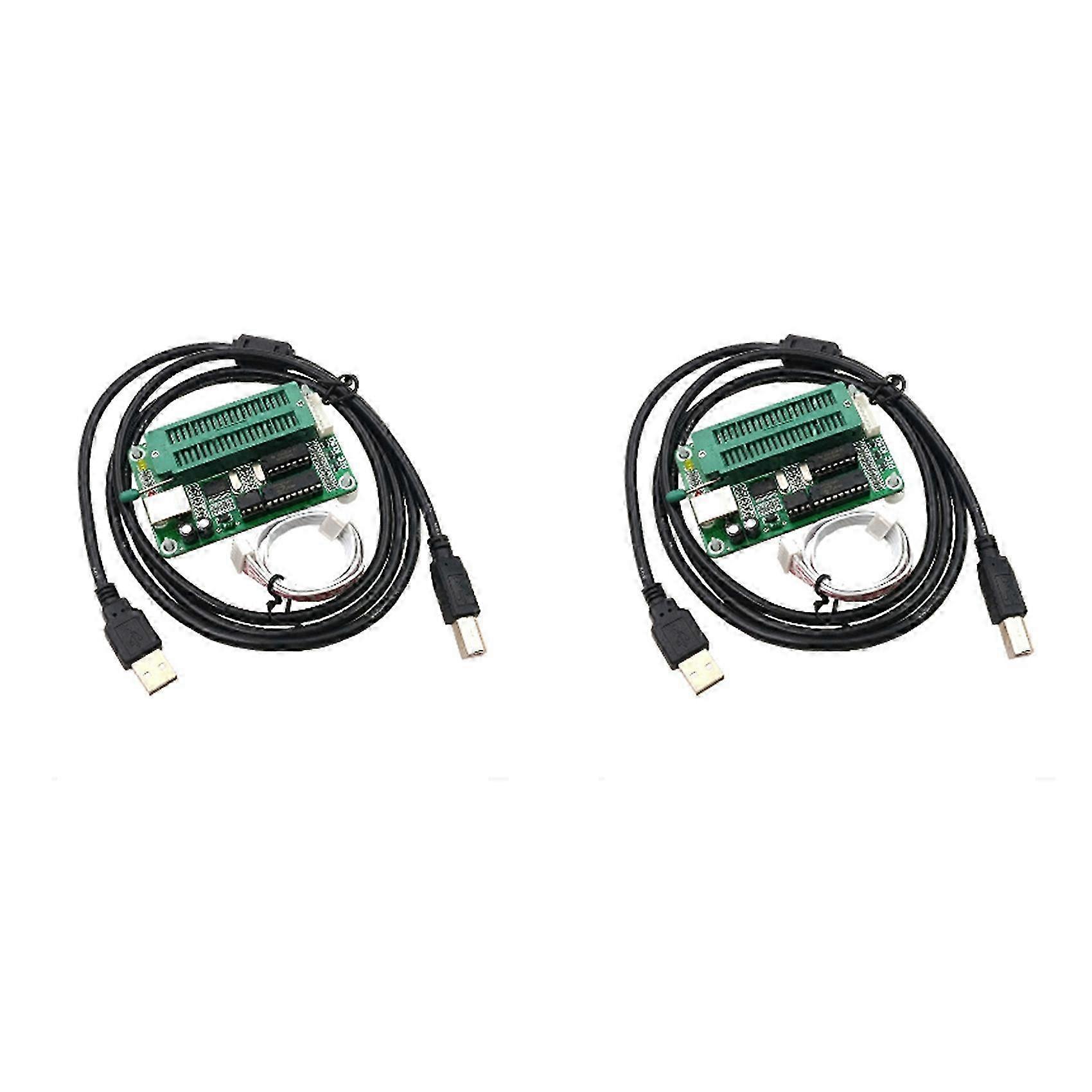 2X PIC K150 Programmer Microchip PIC MCU Microcore Burner USB Downloader with USB Cable