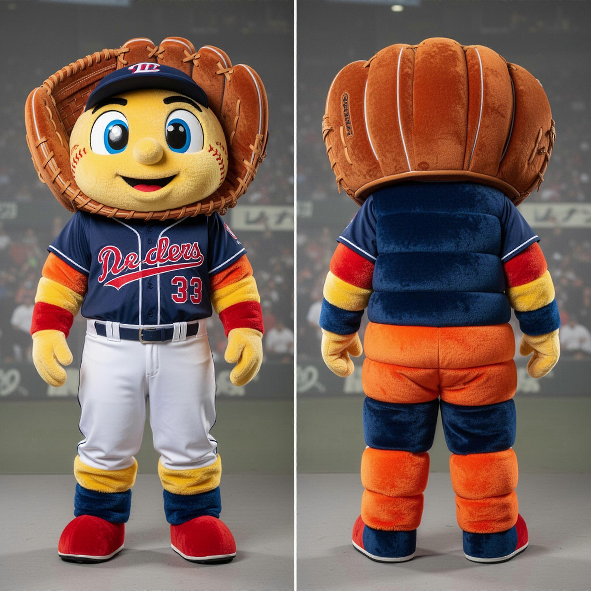 MASTICOT Navy Plush Baseball Glove Mascot