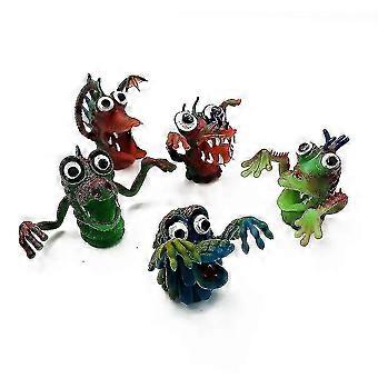 5pcs Finger Puppets, Fun Finger Monsters Soft Rubber Animal Hand Puppets Role Playing