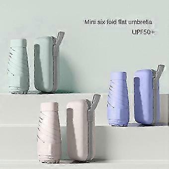 R8 Pocket Umbrella Windproof Ultra Light Anti-UV Sun/Rain 6 Folding With Box Mini