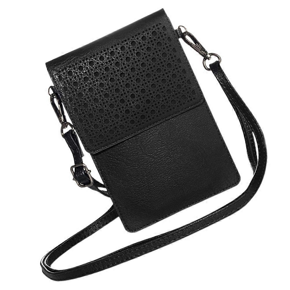 Cell Phone Purse Rectangular Hiking Compatible 18.5x12cm Black 1Pack
