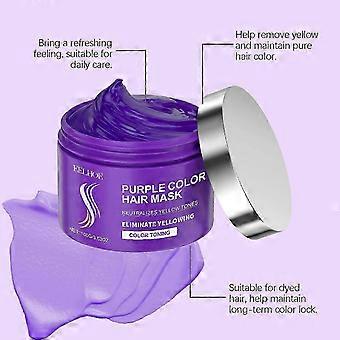 Masque capillaire violet à la kératine Nourrissant Hydratant Réparateur Cheveux secs, frisés, lisses et brillants Extraits de thym violet