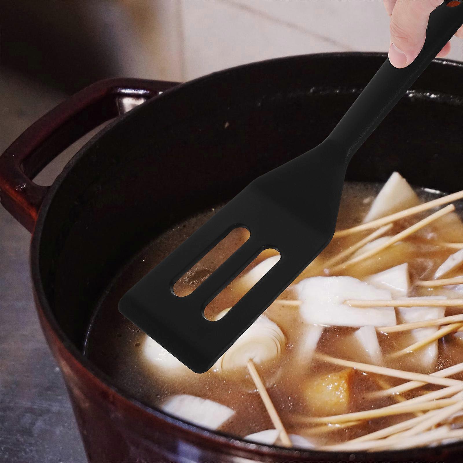 Black Silicone Spatulas for Kitchenware 2Pcs Cooking Tools Set