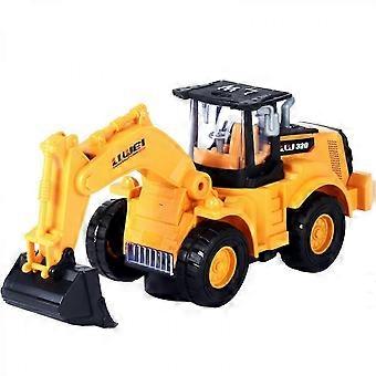 15-Inch John Deere Large Scoop Construction Toy Excavator, Equipped with Tiltable Dump Bed and Rolling Wheels