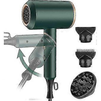 2025 Folding Travel Hairdryer Small 2000 W, Light Hair Dryer Ion With 2 Styling Nozzles And 1 Diffuser Fo.C7