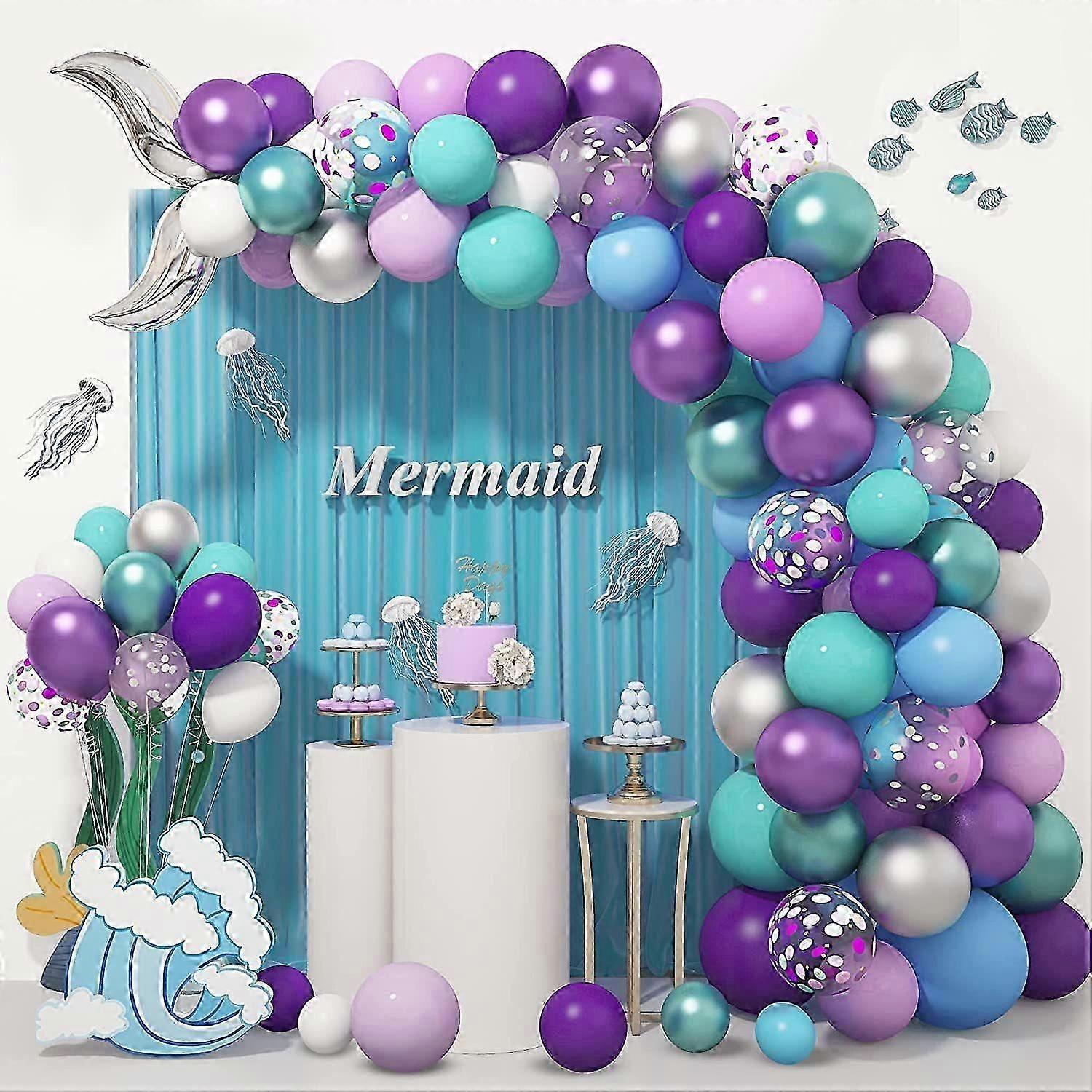 Round Purple Latex Balloon Kit