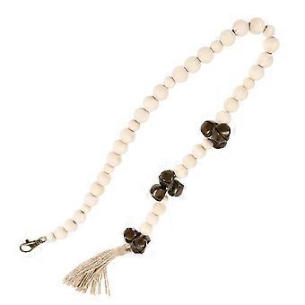Pet Doorbell Dog Training Bell Hanging Rustic Style Beige