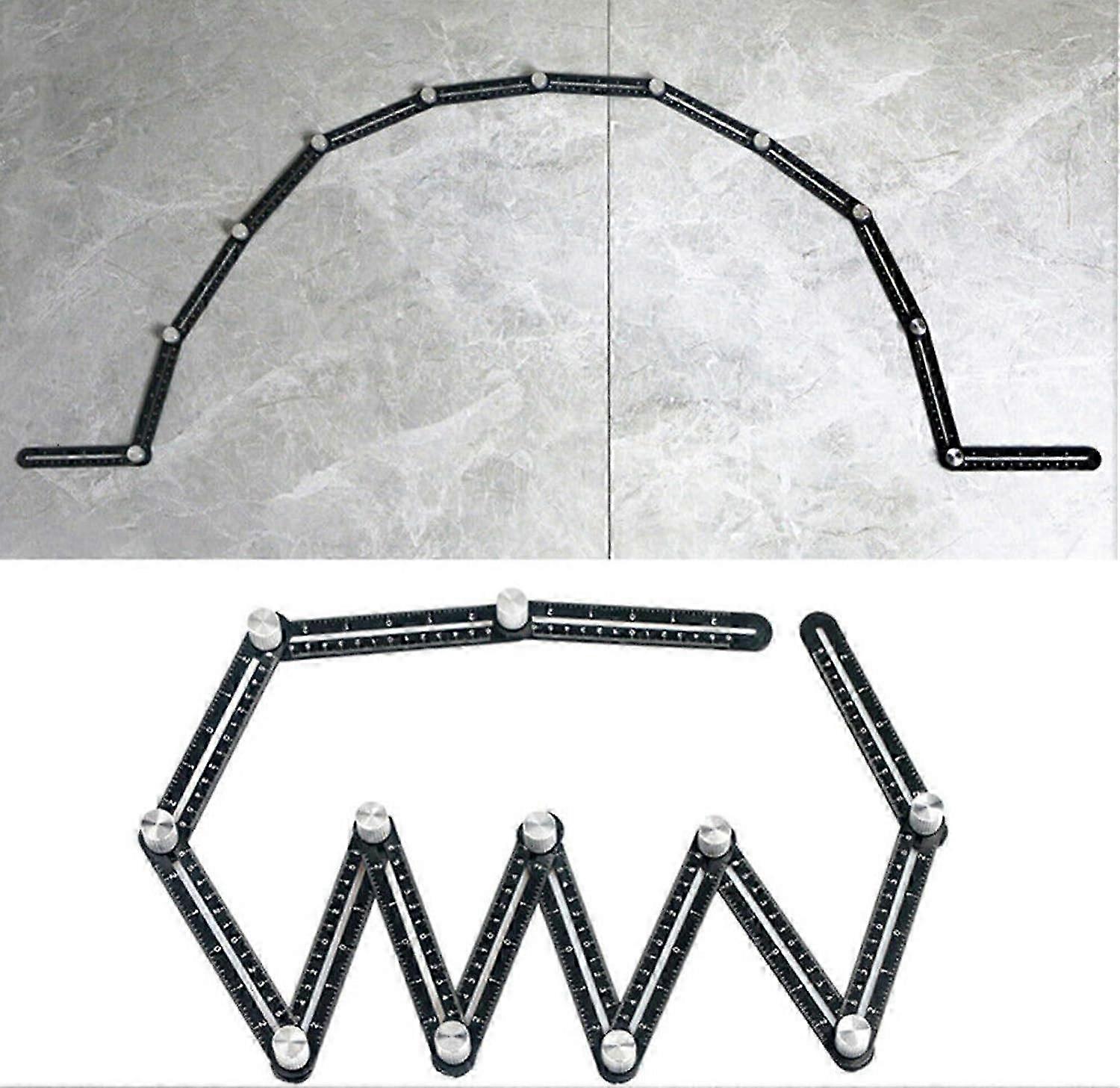 Multi-Angle Measuring Ruler,Precise Premium Aluminum Alloy Layout Tool with