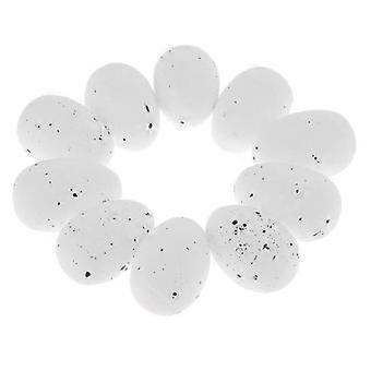2x10 Pieces Artificial Nest Spotted Speckled Hatching Egg Crafts White S