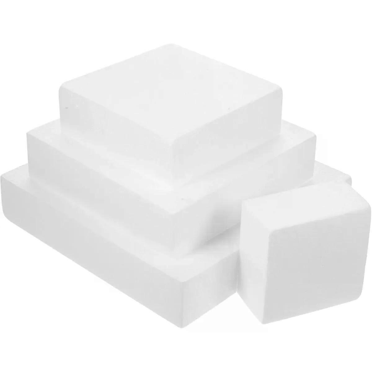 Multi-Function Cubic Foam Cake Model for Boys and Girls 4pcs White
