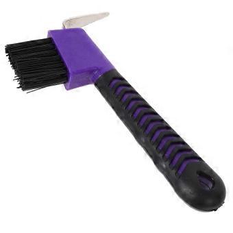 Removedor de impurezas para pezuñas con cepillo, diseño ergonómico.