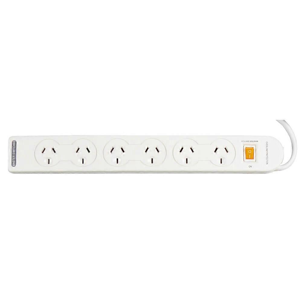 6 OUTLET Italplast Powerboard With Master Switch Indicator Light Reset Switch