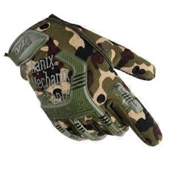 Full Finger Multicam Camuflagem Homens Esportes ao ar livre Bicicleta Antiderrapante Luvas à prova de vento & Ciclismo quente Motocicleta Motocross Luvas