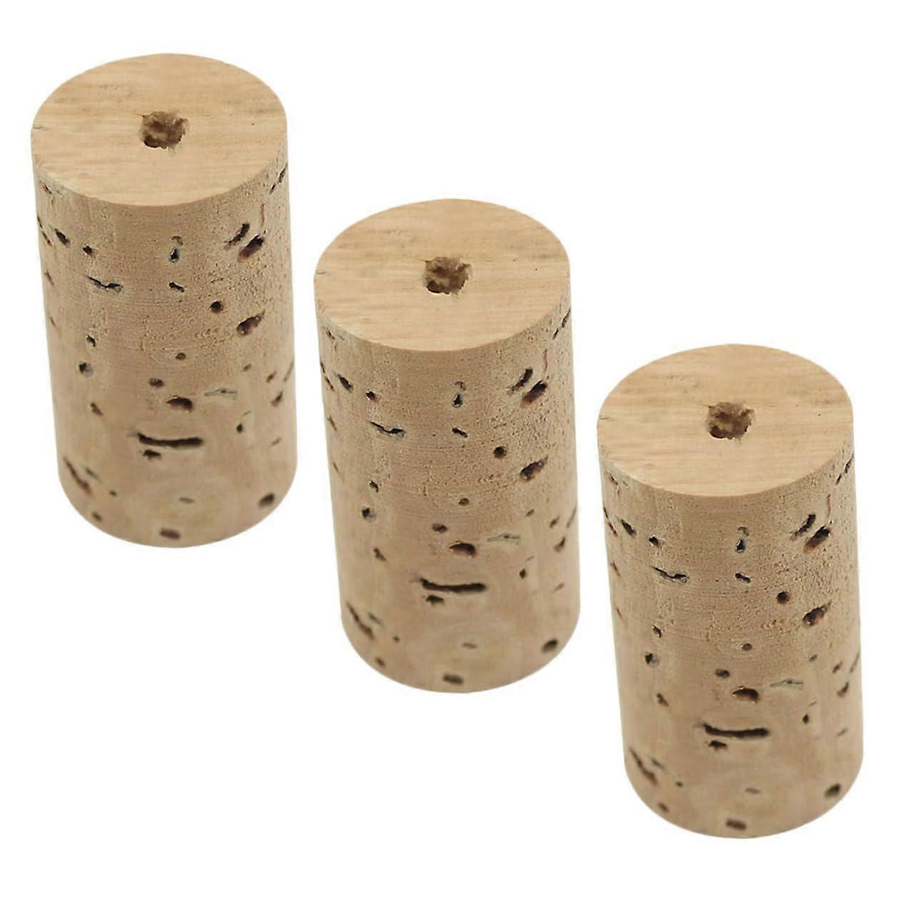 Natural Cork Flute Stopper Plugs 3Pcs