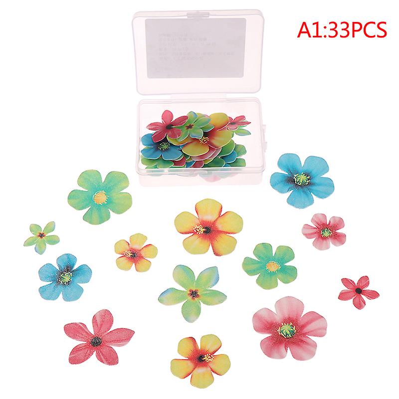 spiselige blomster cupcake topper glutinous ris papir vann fest kake dekorasjon