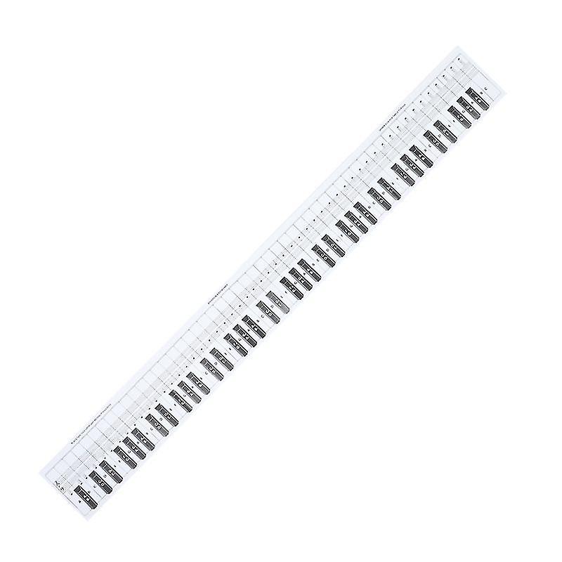 122X14x0.2cm White Pianos 1pc Keyboard 88 Key Piano Finger Simulation Practice Guide Teaching Aid (w