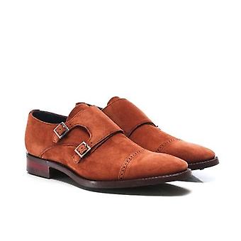 Barker X Jules B Suede Lancaster Monk Shoes
