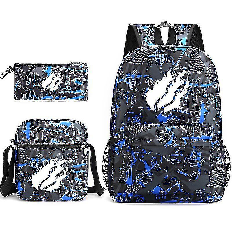 Prestonplayz Tryckt Starry Sky Ryggsäck Fritid Student Skolväska Liten axelväska Pennväska Tredelat set