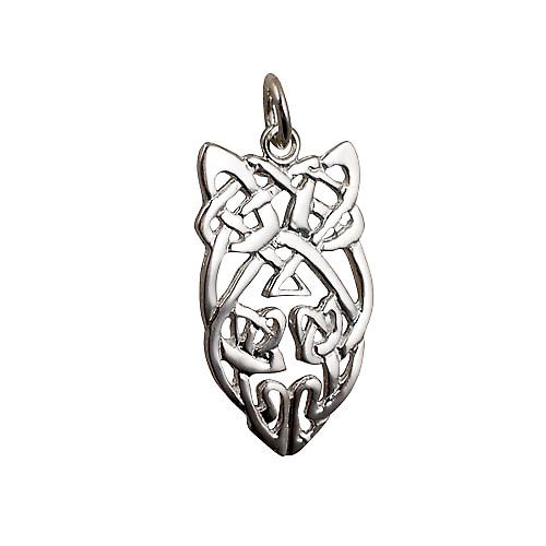 Silver 26x16mm Celtic knot Pendant