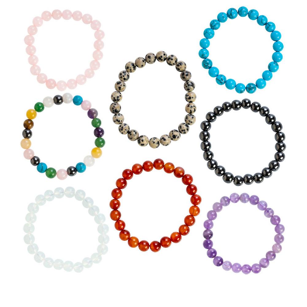 Gemstone Beautiful Crystal Stylish Power Bead Bracelet 1 Piece Random Style