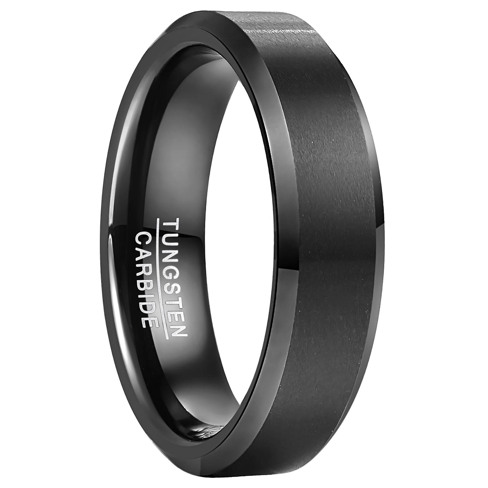 6mm Width Men's Tungsten Carbide Steel Ring