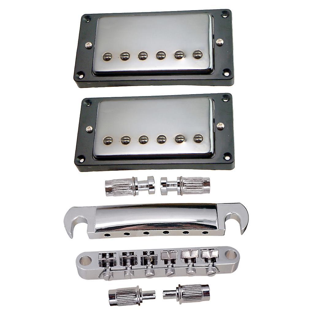 2pcs Humbucker Neck&Bridge Pickups with Bridge Tailpiece for LP