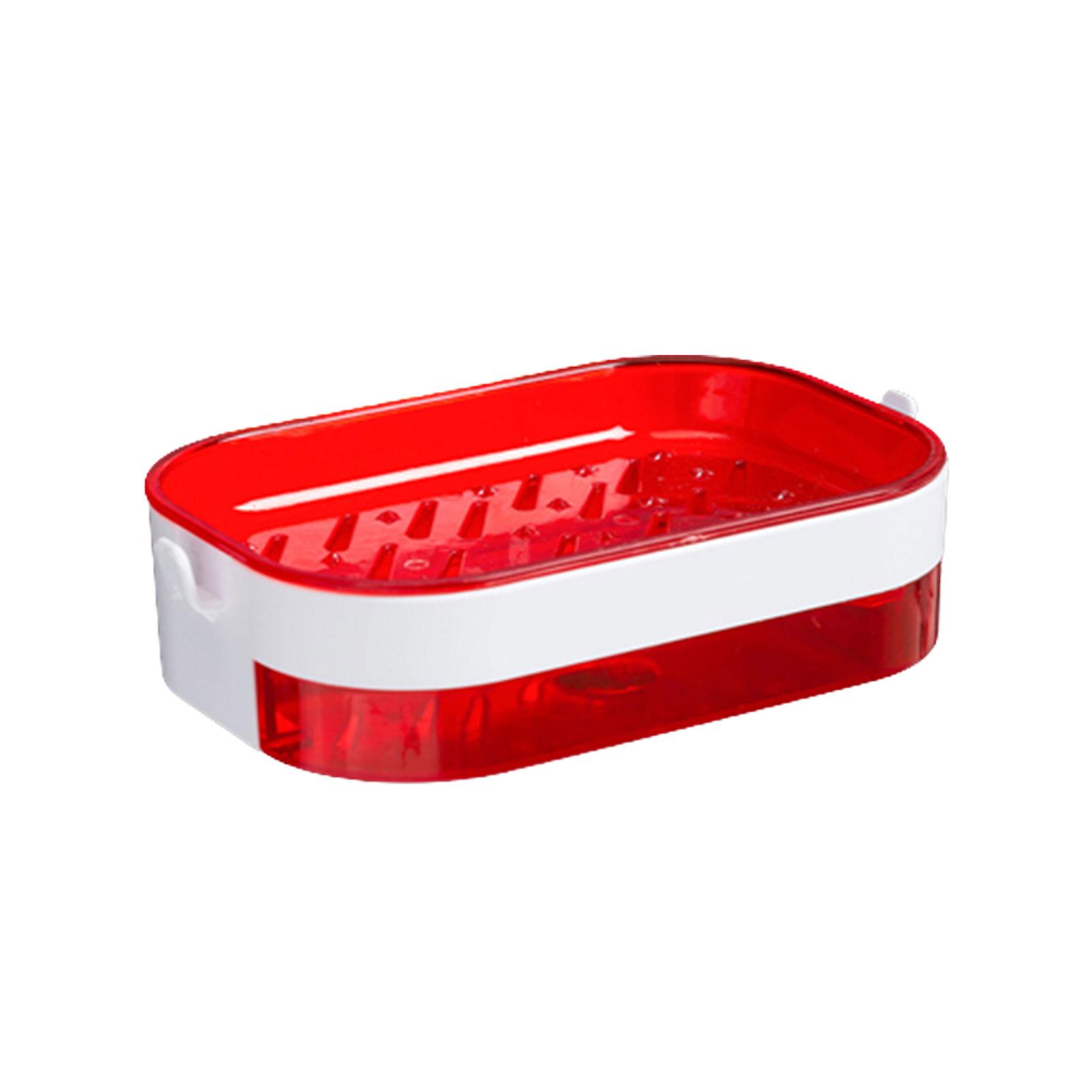 Plastic Bathroom Soap Dish Tray 2 Tier Quick Drying Bathroom Soap Dishes