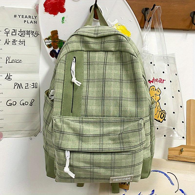 Unleash Your Style With Our Korean Version High School Student Backpack - Simple Casual And Fashionable For Both Genders!