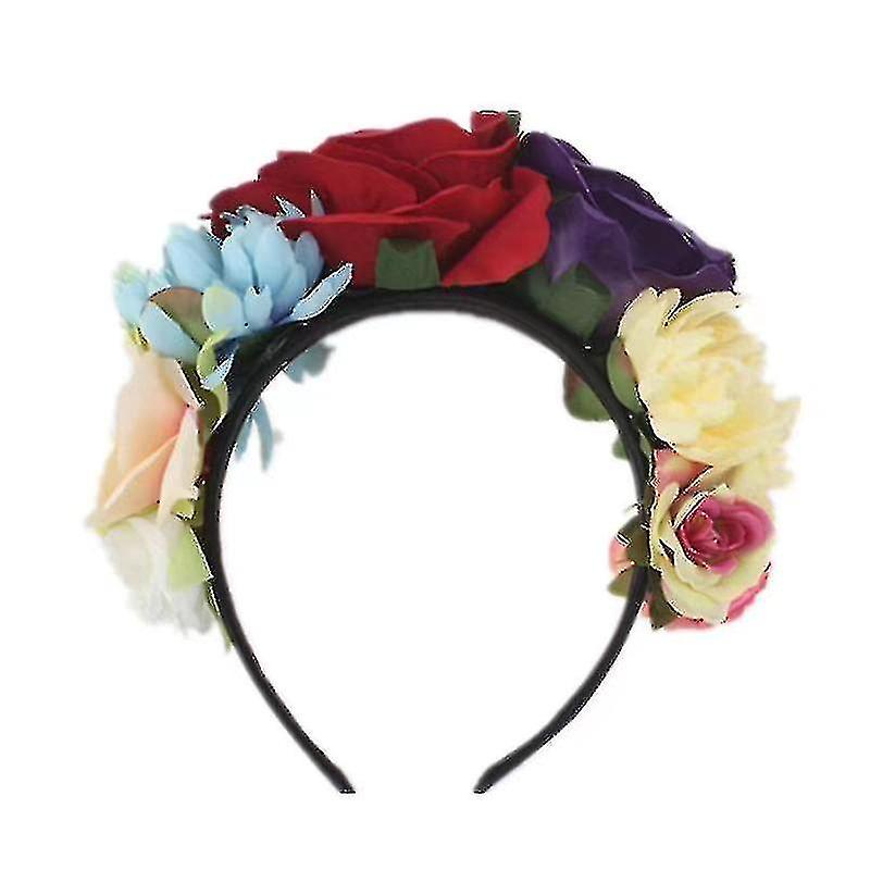 Rose Flower Crown Headband Halloween Party Costume Headpiece