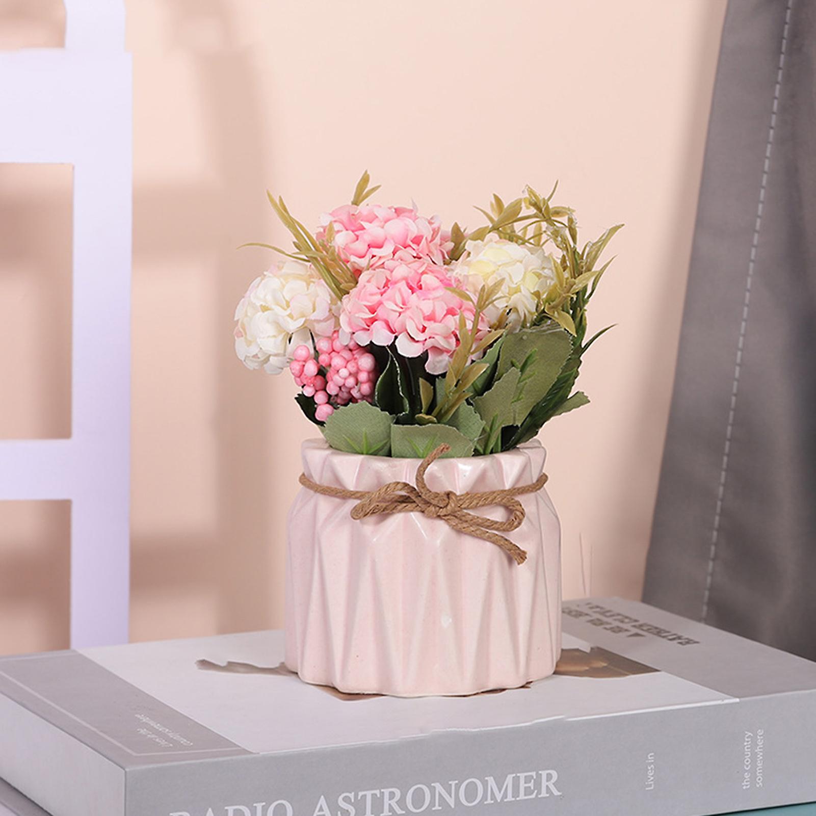 Simulation Small Potted Plants Fake Flowers Ornaments Delicate And Compact Flowers Plants Figurines For Outdoor Patio Lawn Yard Decor