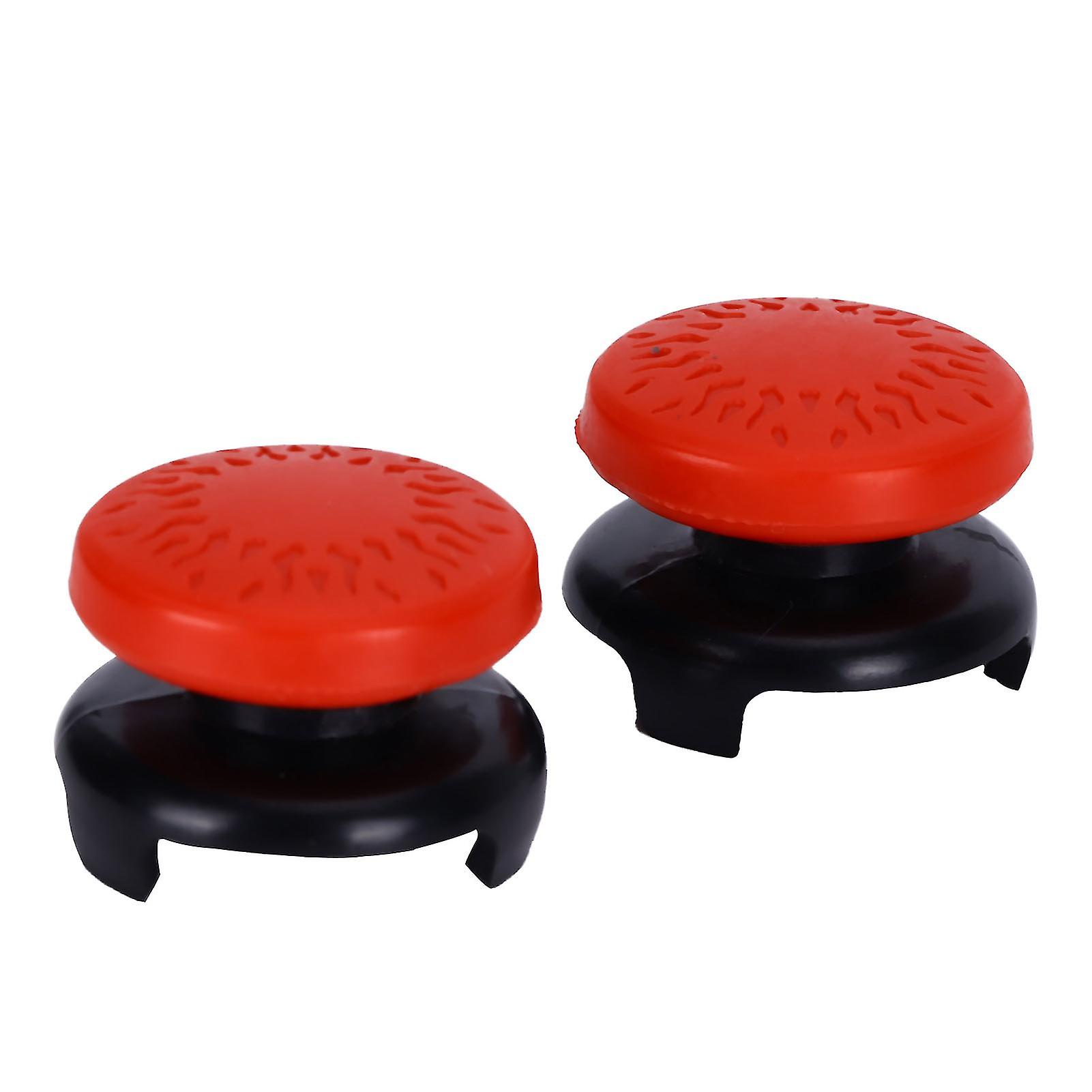 2Pcs Thumbstick Soft Silicone Cover Grip Stick Joystick Controller Gamepad Key Cap for PS5Red