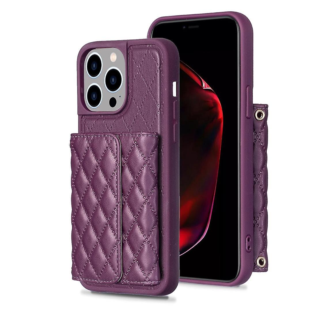 Rhombic Leather Phone Case For iPhone 15 Pro Max
