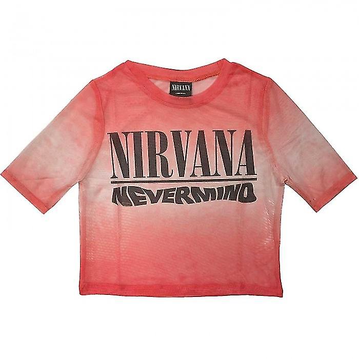 Nirvana Womens/Ladies Nevermind Wavy Mesh Logo Crop Top