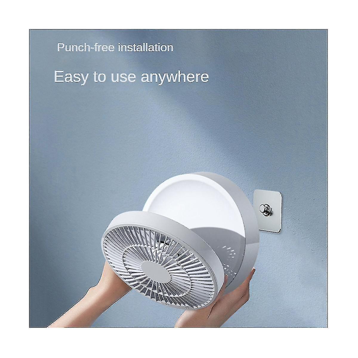 Portable Fan With Led Light 4000mah Rechargeable Digital Display Desktop Fan Summer Fan Bedroom Des