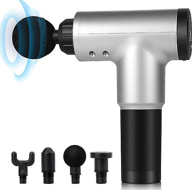 EU プラグホワイト電気筋膜ガンマッサージガン筋肉リラクサーネックマッサージャーフィットネスホームインパクトガン Az14405