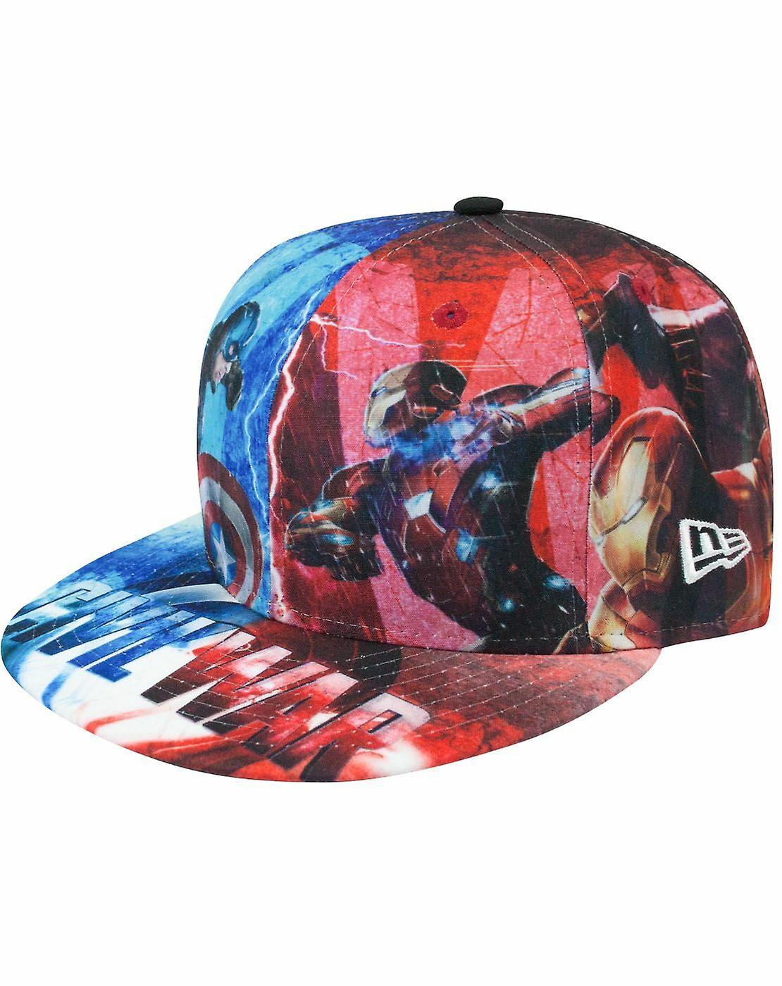 DC Comics Unisex Fitted Flat Cap Red Captain America