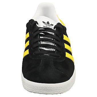 adidas Gazelle Mens Casual Trainers in Black Yellow | Fruugo UK