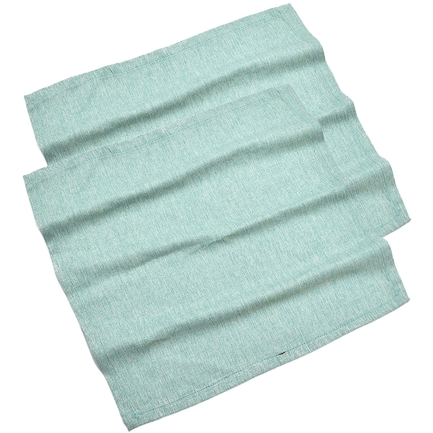 2Pcs Torchon Confortable Lavable Coton Lin Versatile Torchon Cloth pour manger