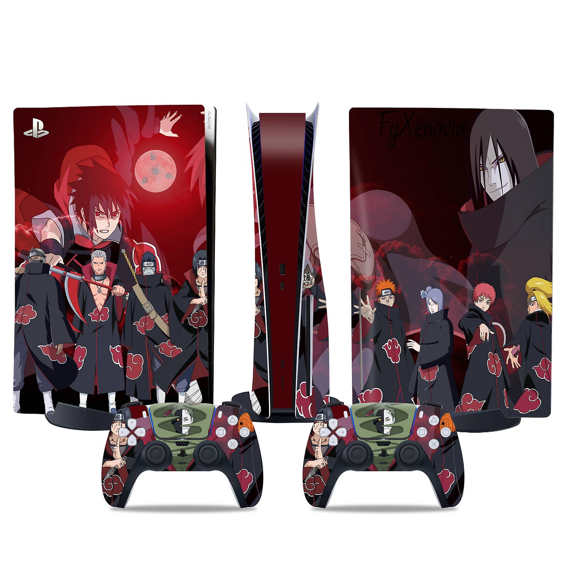 PS5 optical drive version sticker, cool PS5 skin, controller handle,for PS5 console and controller,NARUTO