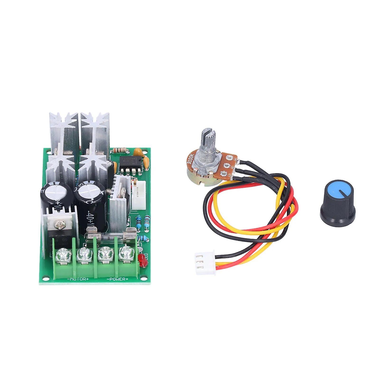 Electronic Controller Regulator Motor Speed Controller Compact Switch Size DC10-60V with Potentiometer for Brushed DC Motors~8430