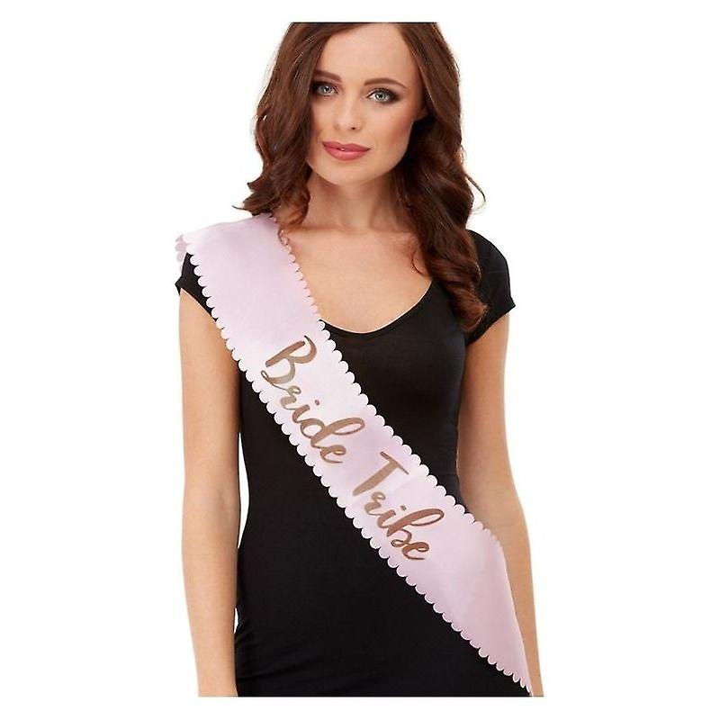 Bride Tribe Sash Pink & Gold 27359