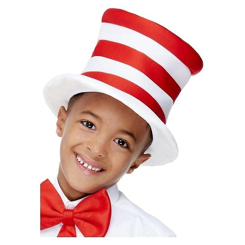 Kids Stripy Hat Red & White 52511