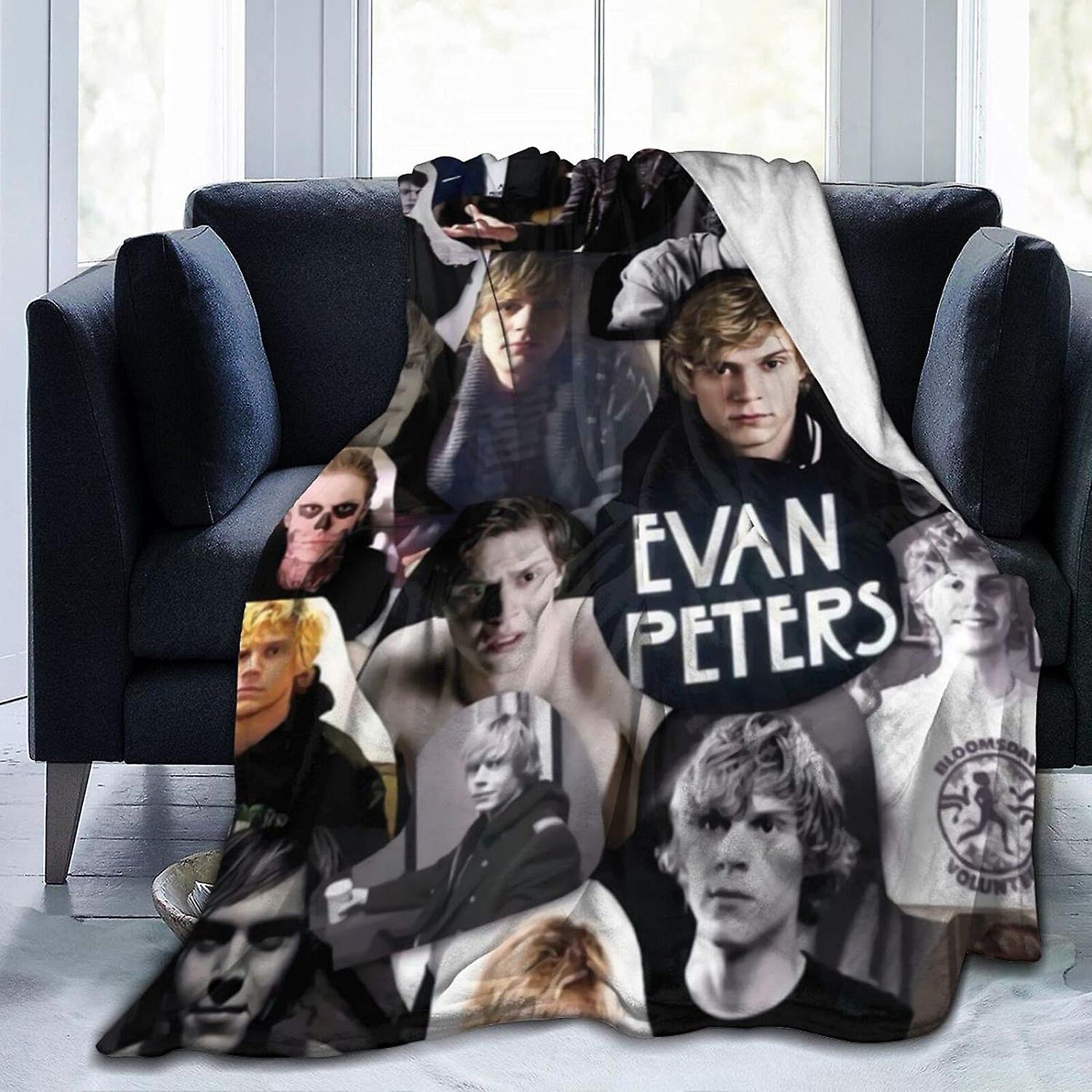 담요 Evan Peters 매우 부드럽고 편안한 양털 담요 던지기 담요 피크닉 담요 캠핑 담요 비치 담요