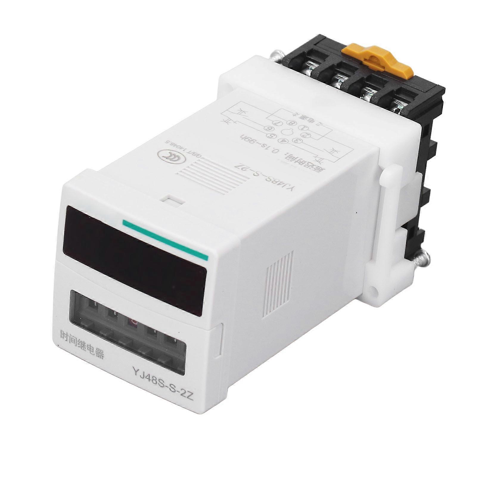 Time Relay 8 Pins 2 Group Digital Display Programmable Time Delay Relay Controller AC110V