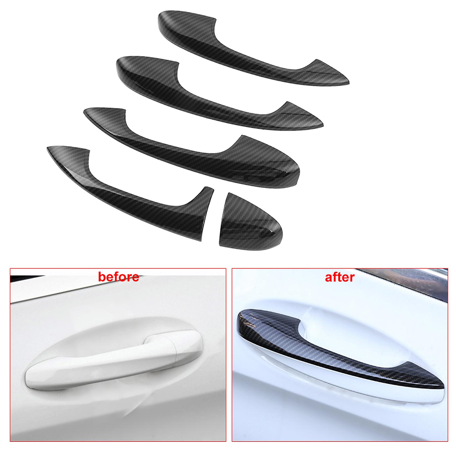 Carbon Fiber Style Door Handle Trim for C-Class W205 2015-18