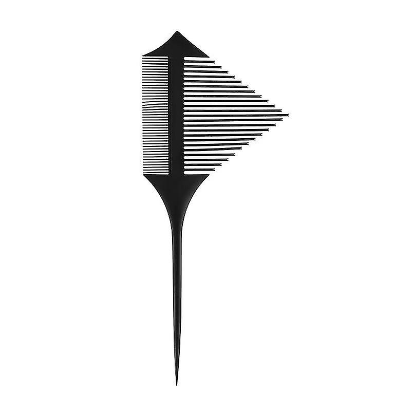 Hair Dyeing Comb Portable Double-sided Pointed Tail Triangle Pick Comb（black）