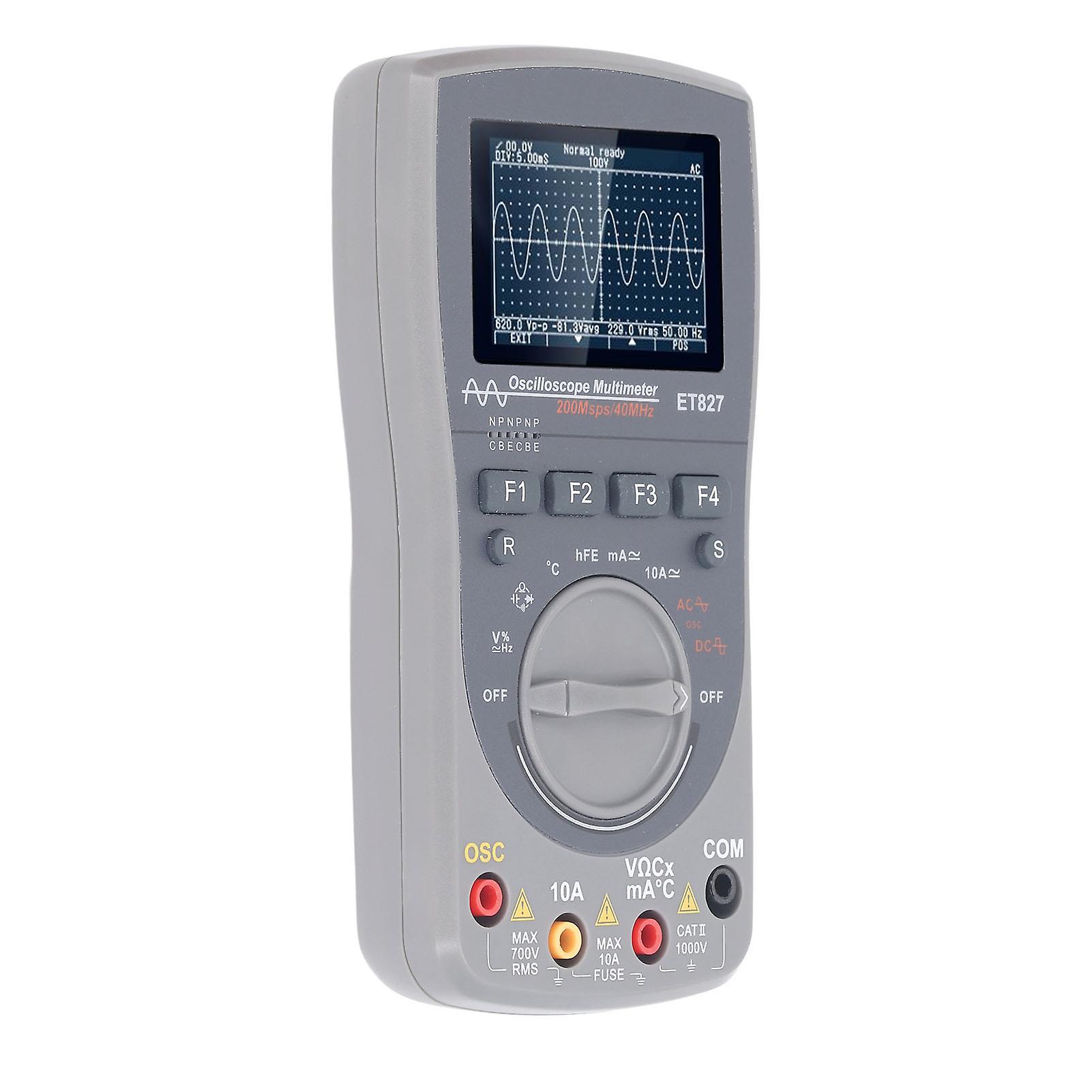 Oscilloscope Multimeter 2-in-1 40MHz 200Msps 240x160 Display