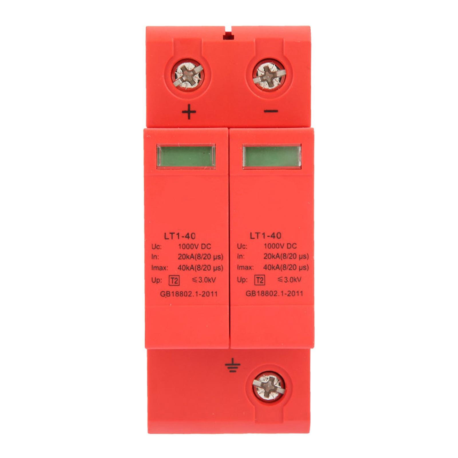 DC1000V 2P 20-40KA House Surge Protector with Flame Retardant Shell